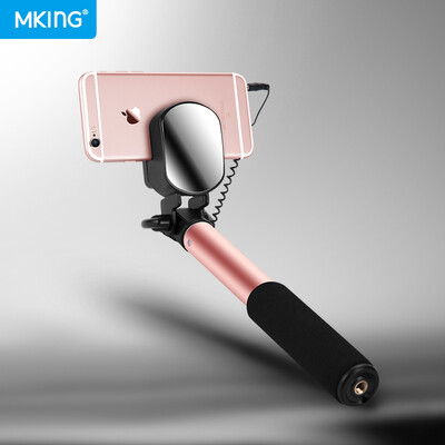 

MKING Selfie Stick Bluetooth Wire Control Large Mirror Straight Pull Phone Camera Universal Applicable to Apple Huawei oppo glory vivo Millet