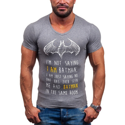 

Mens summer cotton V-neck short-sleeved T-shirt
