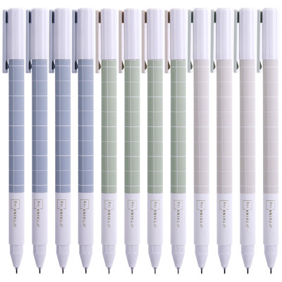 

Deli deli square inch 035mm black student gel pen full needle water-based pen 12 box A025A-02