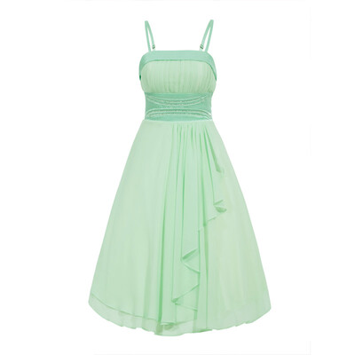 

CAZDZY A-Line Spaghetti Straps Beading Draped Knee-Length Cocktail Dress