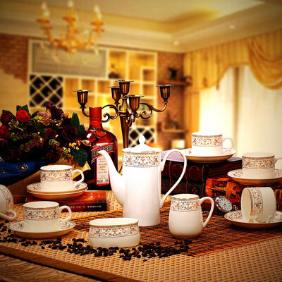 

LEXIANG Coffee Cup Set Bone china Porcelain Afternoon High Tea