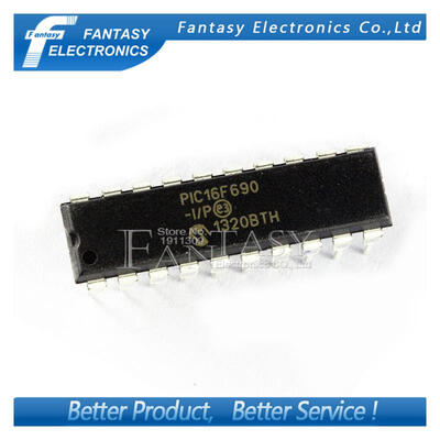 

50PCS PIC16F690-IP DIP20 PIC16F690-I DIP PIC16F690 new&original IC free shipping
