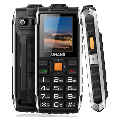 

Original Uhans V5 Dustproof Shockproof Dual Sim Card 2500Mah Battery GSM Big Speaker n Flashlight Outdoor feature phone