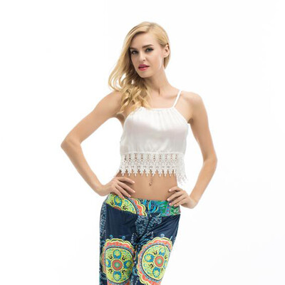 

CANIS@Sexy Womens Ladies Lace Crochet Crop Top Strappy Bralet Vest Сексуальная женщин дамы кружева крючком Растениеводство Топ S