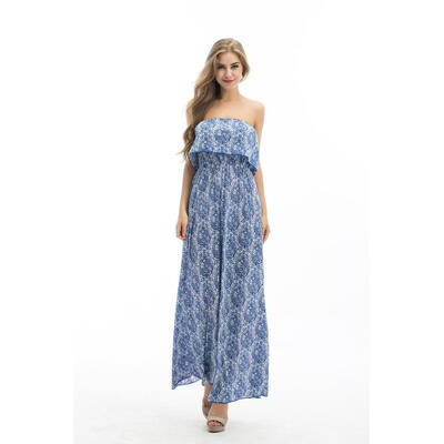 

CANIS@New Women‘s Flower Print Maxi Long Dress Beach Dress