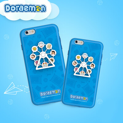 

Rock ROCK iPhone6 ​​Mobile Shell Doraemon Apple 6 Cartoon Cute 6s Ferris Wheel Ring Bracket Protection Cover 47 Inch Blue