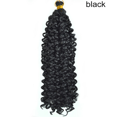 

Chorliss Curly Crochet Braids Hair Synthetic Hair Extensions Ombre Braiding Hair for Women Children Weave Bug Brown Black 14Inch