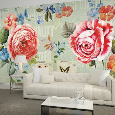 

Custom photo wallpaper Large TV background wall mural non-woven bedroom living room wallpaper modern 3D rose wallpaper mural