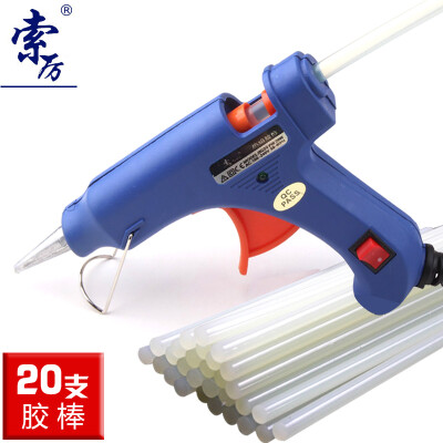 

Suoli Hot melt glue gun 5-20W glue stick 7MM Applicable process repair with switch standard 20 white glue stick SLRQ20