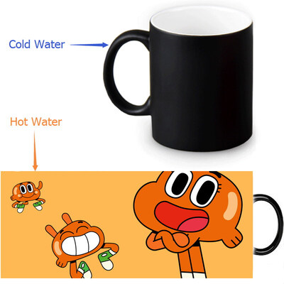 

The Amazing World of Gumball 350ml/12oz Heat Reveal Mug Color Change Coffee Cup Sensitive Morphing Mugs Magic Mug Milk Tea Cups