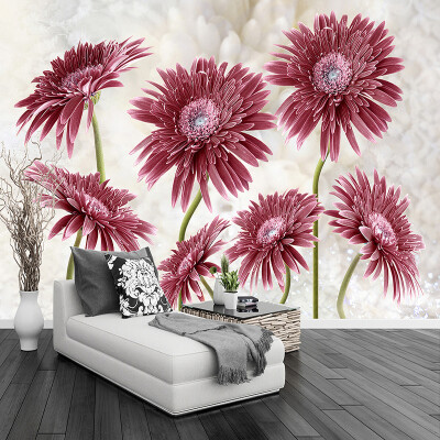 

Modern Minimalist Pastoral Flower Art Large Mural Non-woven Wallpaper Living Room Bedroom Restaurant Custom Photo Wall Paper 3D