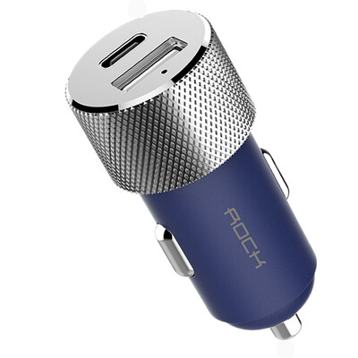 

Type C Car Charger ROCK Sitor 5V 34A Fast Charging Type-C Metal Universal For iPhone 8 X Samsung Galaxy S8
