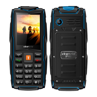 

Vkworld New Stone V3 Quad Band Unlock Phone Русская клавиатура 2,4-дюймовый SC6531CA IP68 Водонепроницаемый блок питания Bluetooth-фонарик 2.0MP