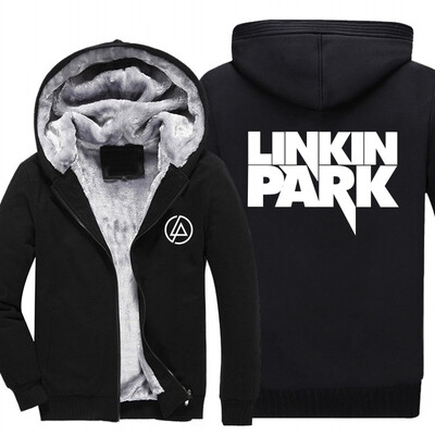 

2018 New hot Linkin Park print Hooded hoodies 2017 new man autumn winter long thick sweatshirt size 5XL