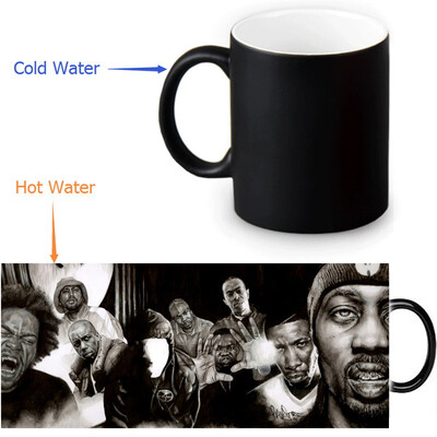 

Wu Tang Clan 350ml/12oz Heat Reveal Mug Color Change Coffee Cup Sensitive Morphing Mugs Magic Mug Milk Tea Cups