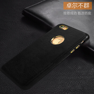

ESCASE Mobile Shell Apple iPhone6s Mobile Phone Cases Simulation Leather Drop Protection Shell Metal Button Applicable iPhone 6s 47 Inch Mobile Phones Gentleman Black