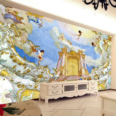 

Обои для рабочего стола 3D Wall Murals Европейский стиль Angel Wall Painting Гостиная Гостиная Ландшафтный дизайн Обои для стен Papel Mural 3D