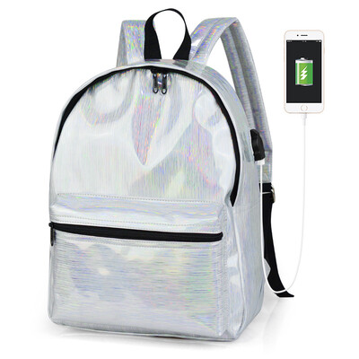 

2018 new female backpack Korean college female students all-match laser wind leisure small fresh bag backpack