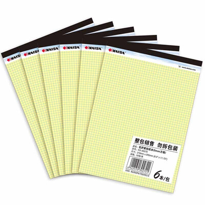 

KAISA V-00270 Legalpad American A4 Yellow Paper 5 x 5mm with tape 85