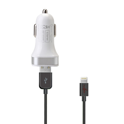 

FirstSeller МФО 5В 3.6 В Г5 двумя портами USB мини-адаптер Автомобильное зарядное устройство+USB синхронизации данных заряда кабели Оригинальные молнии для iphone5/6