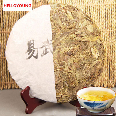 

C-PE003 Сырье Китай чай puer 357g Чай Pu'er Китайский puerh чай pu erh торты старые деревья большие золотые листья прочный сладкий и мягкий