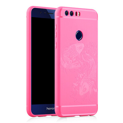 

GRASALE case For Huawei Honor 8 Luxury Soft silicone Fish pattern Protective back cover for huawei honor8