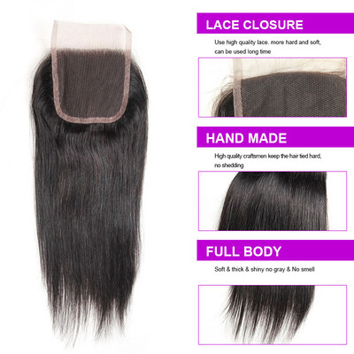

SZC Hair Human Hair Lace Closure Brazilian Straight Hair Closure 4X4 Free Part Closure 8-20 inch Remy Hair Free Shipping