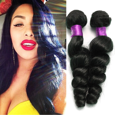 

Loose wave brazilian human hair wefts natural black 4bundles 100gpcs loose wave brazilian virgin hair extensions loose wave Hair