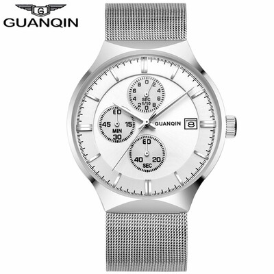 

GUANQIN Watch Mens Watch Casual Fashion Quartz Watch waterproof calendar watch