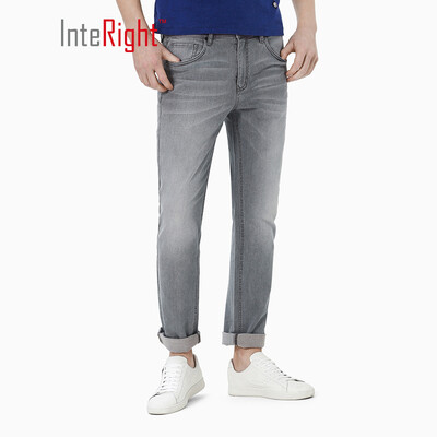 

INTERIGHT jeans male high gray classic slim narrow feet jeans gray 30M