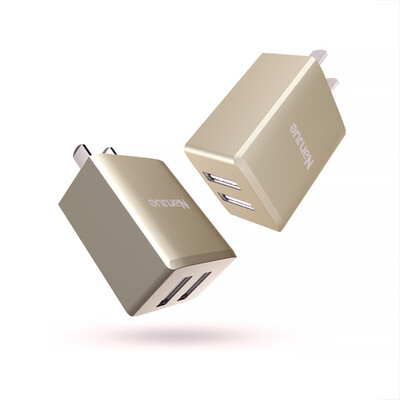 

Nanjue NANJUE Two Port USB Charger Phone Tablet Charger 2A Output Support AppleSamsungMilletHuaweiOPPOVIVO Gold
