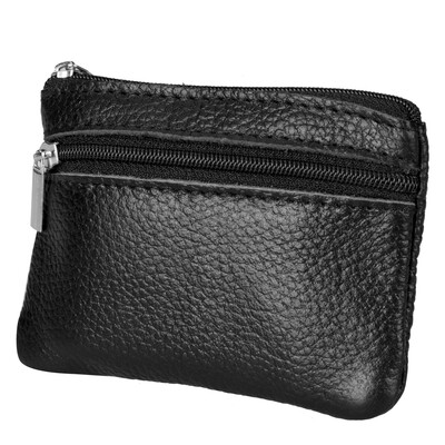 

Women Genuine Real Leather Small Coin Card Key Ring Wallet Pouch Mini Purse