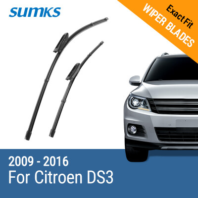 

SUMKS Wiper Blades for Citroen DS3 24"&16" Fit Bayonet Arms 2009 2010 2011 2012 2013 2014 2015 2016