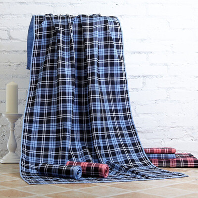 

DD Dadong cotton double large lattice square towel towel suit DDWX040 blue