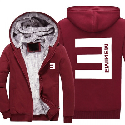 

2018 New Winter Mens Thick Hoodies Eminem Hip Hop Punk Rock Rap Rock Hip Hop Tracksuit Thick Velvet Sweatshirt