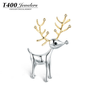 

T400 Korean deer brooch corsage female Korean accessories coat large sweater fashion temperament collar pin buckle creative wild decorative white