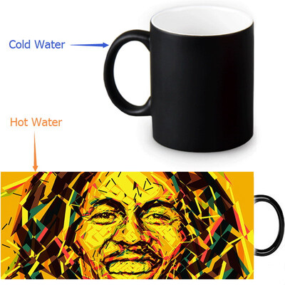 

Bob Marley Reggae Music 350ml/12oz Heat Reveal Mug Color Change Coffee Cup Sensitive Morphing Mugs Magic Mug Milk Tea Cups