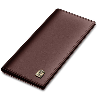 

Old man head LAORENTOU wallet mens leather long section wallet layer cowhide fashion multi-function business casual two fold wallet 329J018L6A black