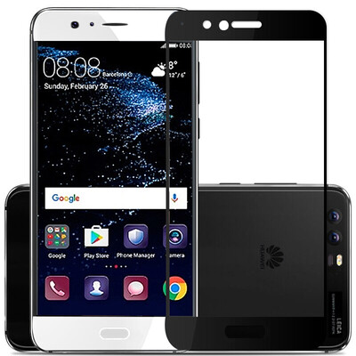 

ESCASE Huawei P10 закаленная пленка Huawei P10 закаленная пленка полное покрытие HD взрывозащищенный анти-отпечаток пальца мобильный телефон пленка полноэкранная система черный