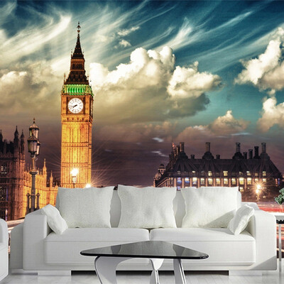 

Custom photo wallpaper 3D European style Big Ben night building bedroom sofa background wallpaper mural