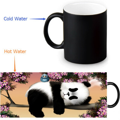 

Panda 350ml12oz Heat Reveal Mug Color Change Coffee Cup Sensitive Morphing Mugs Magic Mug Milk Tea Cups