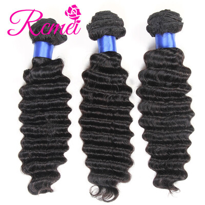 

Rcmei 8A Hair Brazilian Hair Deep Wave Hair Extension 3 Bundles 100 Human Hair Weave 8 to 28 inch