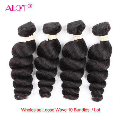 

Alot Indian Hair Loose Wave 100 Human Hair 10 Bundles unprocessed human hair