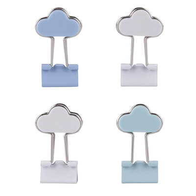 

Deli deli 4 19mm metal long tail clip student test paper clip cloud cartoon type labor saving ticket holder 9418