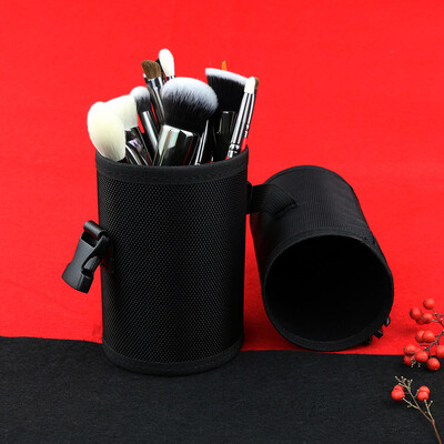

BEILI Einzigen Polyster Runde Schwarz Make-Up pinsel Halter durchführung Nicht einschließlich Make-Up pinsel