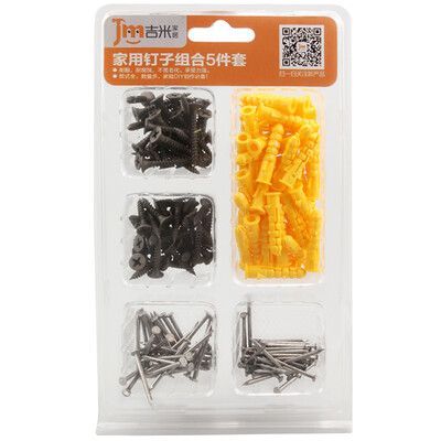 

Jimmy Home JM-G1601B Household nail set Drywall nails Round steel nails Nail nails Wood nails Plastic expansion tube Screws Cross Self-tapping screws 210