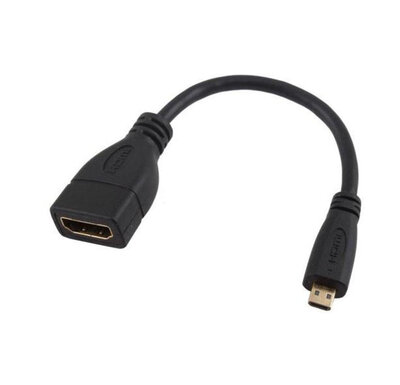 

Huayuan Micro HDMI Male D to HDMI Female A Jack Adapter Cable Convertor 1080P