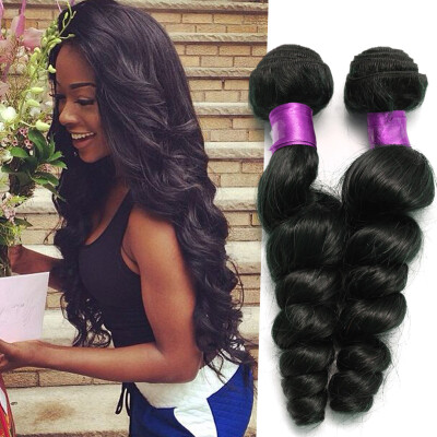 

Peruvian Virgin Hair Bundles 4Pcs/lot 100g/pcs 6A Unprocessed Human Hair Weaves Peruvian Loose Wave Virgin Hair Wefts Natural Hair