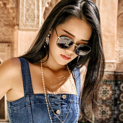 

LOHO glasses polarized sunglasses women&39s fashion large frame color film tide sunglasses female wild street LHK005 piano black