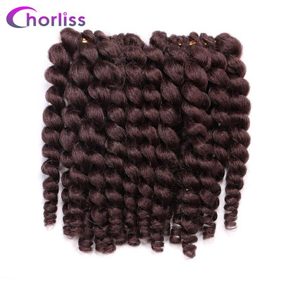 

Chorliss 8 40g Jumpy Wand Curl Twist Crochet Braid Jamaican Bounce Synthetic Braiding Hair High Temperature Fiber Purple Color